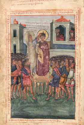 миниатюра Помазание Соломона на царство 10 век Византия