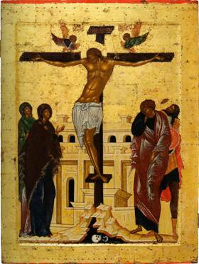 Икона Распятие Господне 15 век Кирилло-Белозерский монастырь