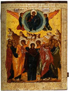 Икона Вознесение Господне 15 век Кирилло-Белозерский монастырь